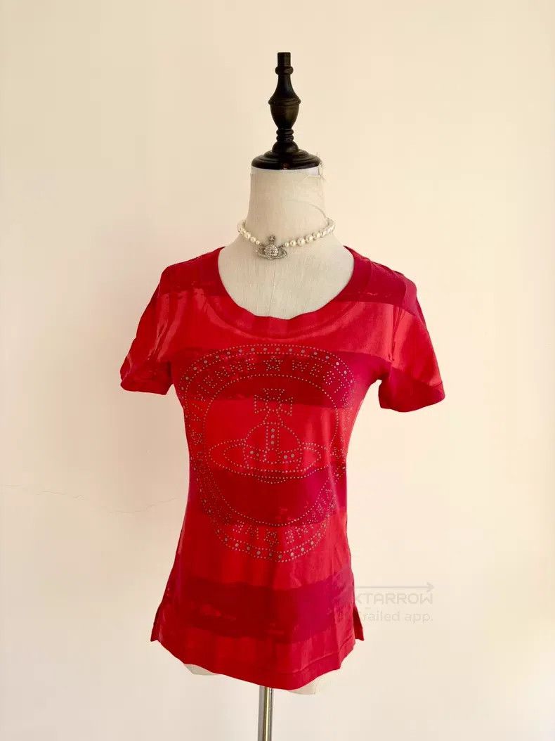 Vivienne Westwood Vivienne Westwood Vintage Red Striped Distressed Saturn Sh Size M / US 6-8 / IT 42-44 - 2 Thumbnail