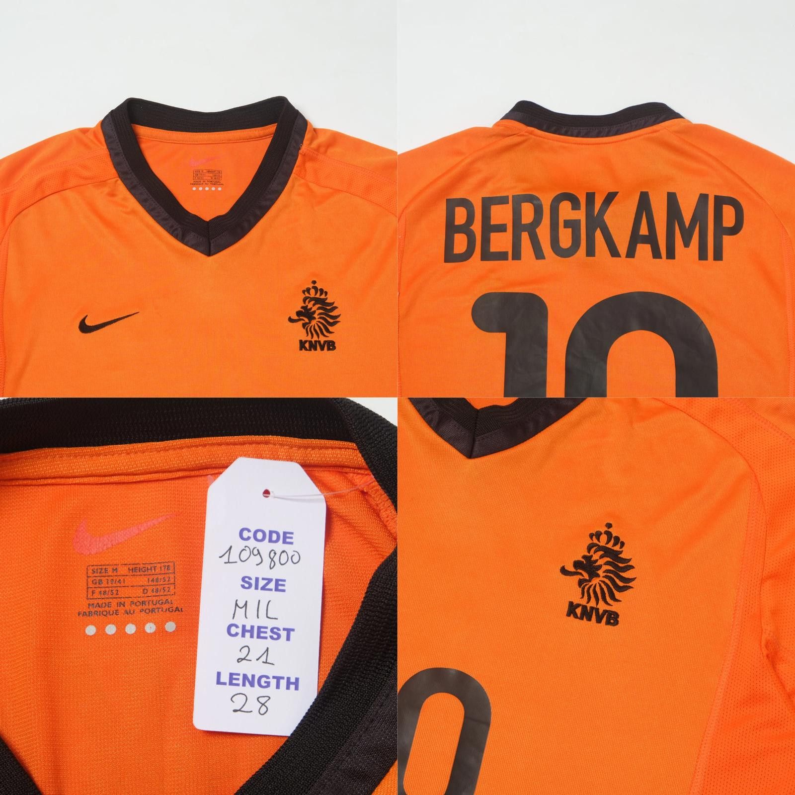 Nike 2000/02 Netherlands Home Shirt Bergkamp (M/L) Size US M / EU 48-50 / 2 - 5 Thumbnail