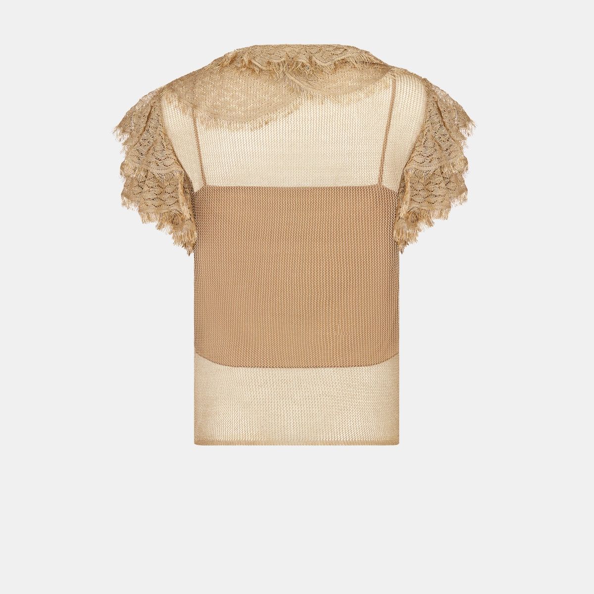 o1bcso1str0225 Frilled Top in Golden