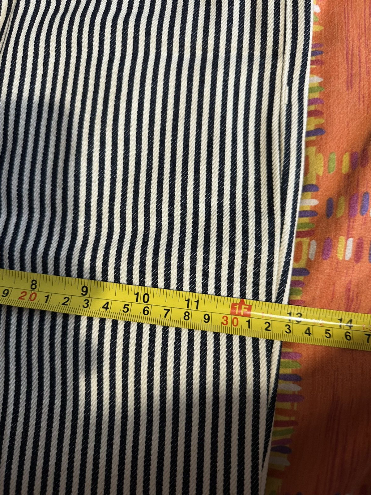 Celine [30fits31] Celine hickory striped flared jeans Size US 31 - 18 Thumbnail