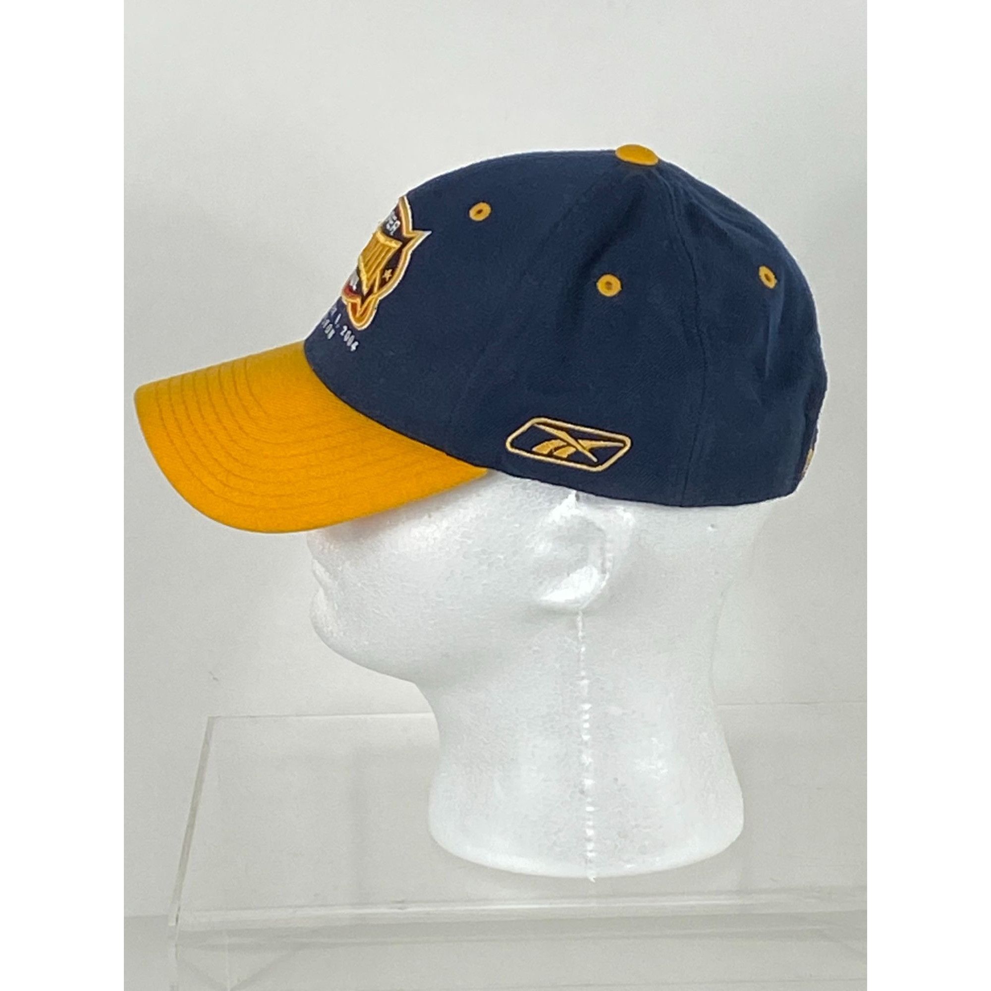 Reebok VTG Reebok 2004 Houston Super Bowl XXXVIII Strapback Cap Blu Size ONE SIZE - 2 Thumbnail