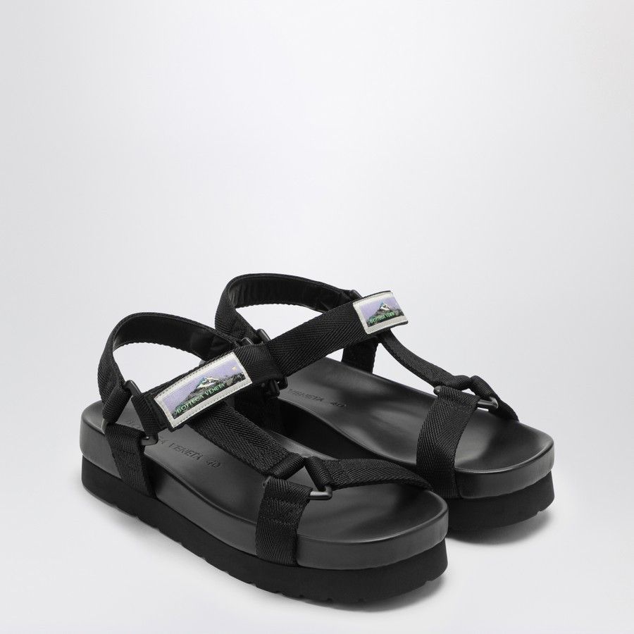 Bottega Veneta o1d2blof0824 Patch Logo Sandals in Black Size US 8 / IT 38 - 2 Thumbnail