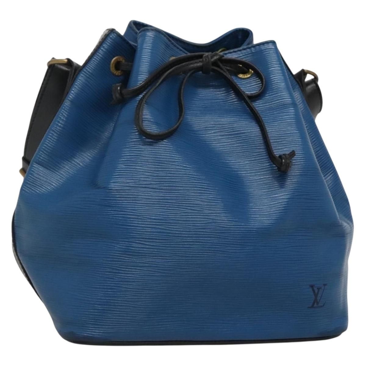 Louis Vuitton LOUIS VUITTON Epi Petit Noe Shoulder Bag Bicolor Black Blue Size ONE SIZE - 1 Thumbnail