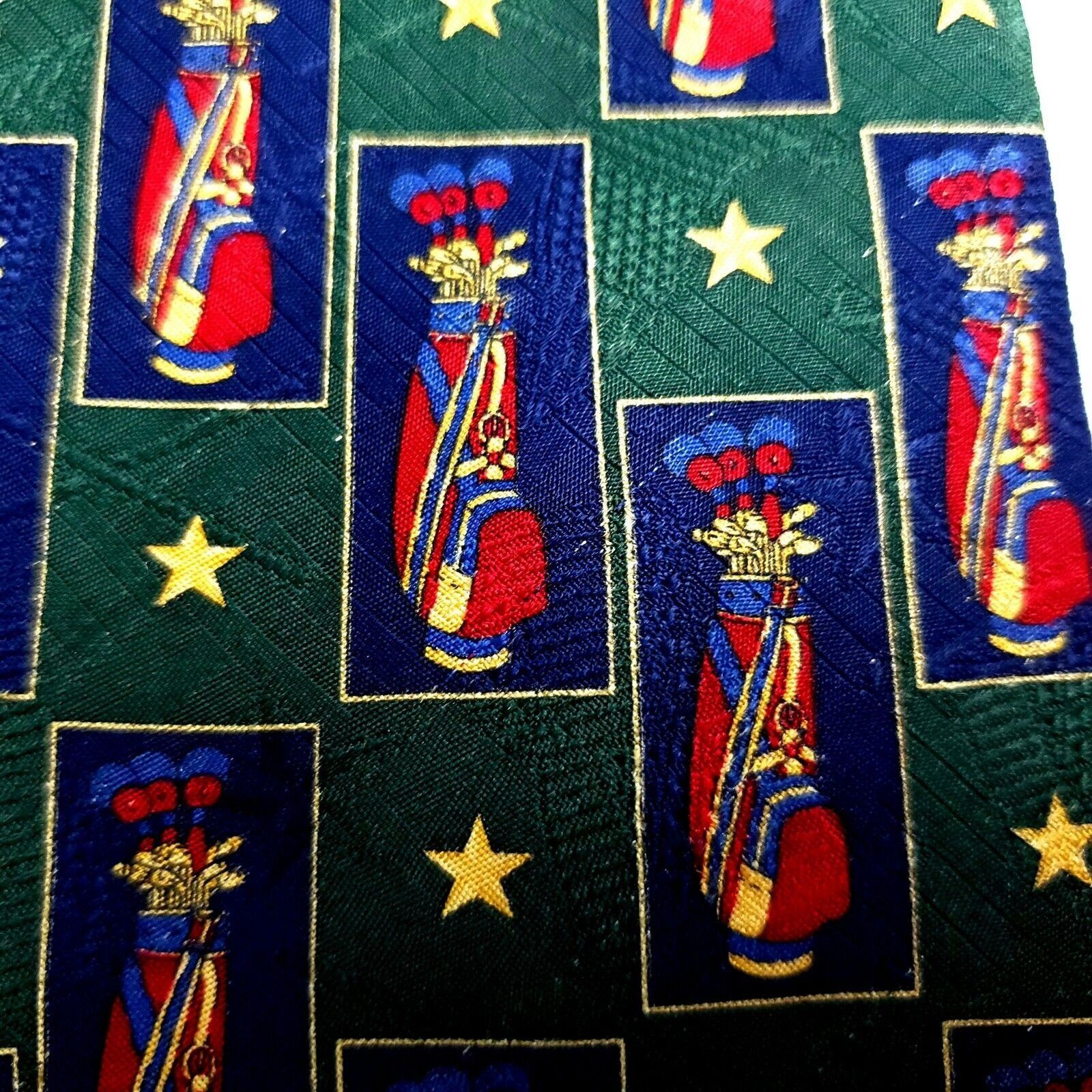 Tommy Hilfiger Tommy Hilfiger Golf Clubs Green Novelty Tie Silk Wide Size ONE SIZE - 2 Thumbnail