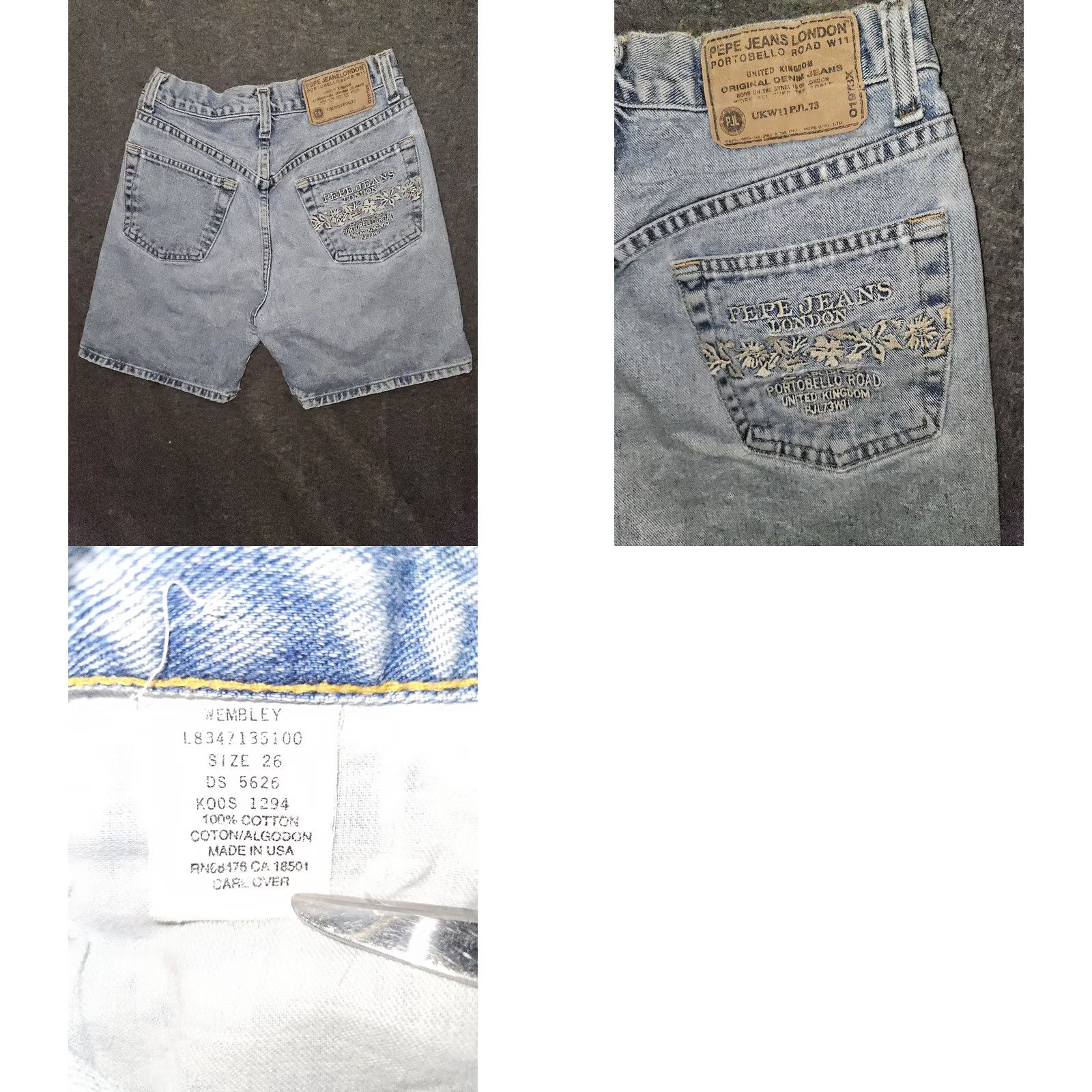 Pepe Jeans VINTAGE Pepe Jeans Shorts Womens 26 Denim High Rise Embroidered 90s USA Size 26" / US 2 / IT 38 - 8 Thumbnail