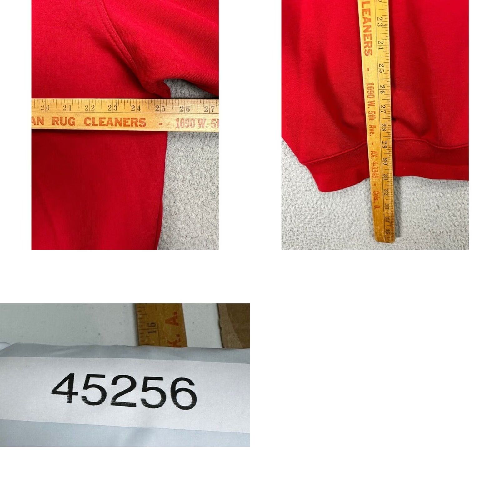 Adidas Adidas Sweatshirt Mens Large Red Quarter Zip Pullover Logo Stretch Knit Cotton Polyester Spandex Size US L / EU 52-54 / 3 - 9 Thumbnail
