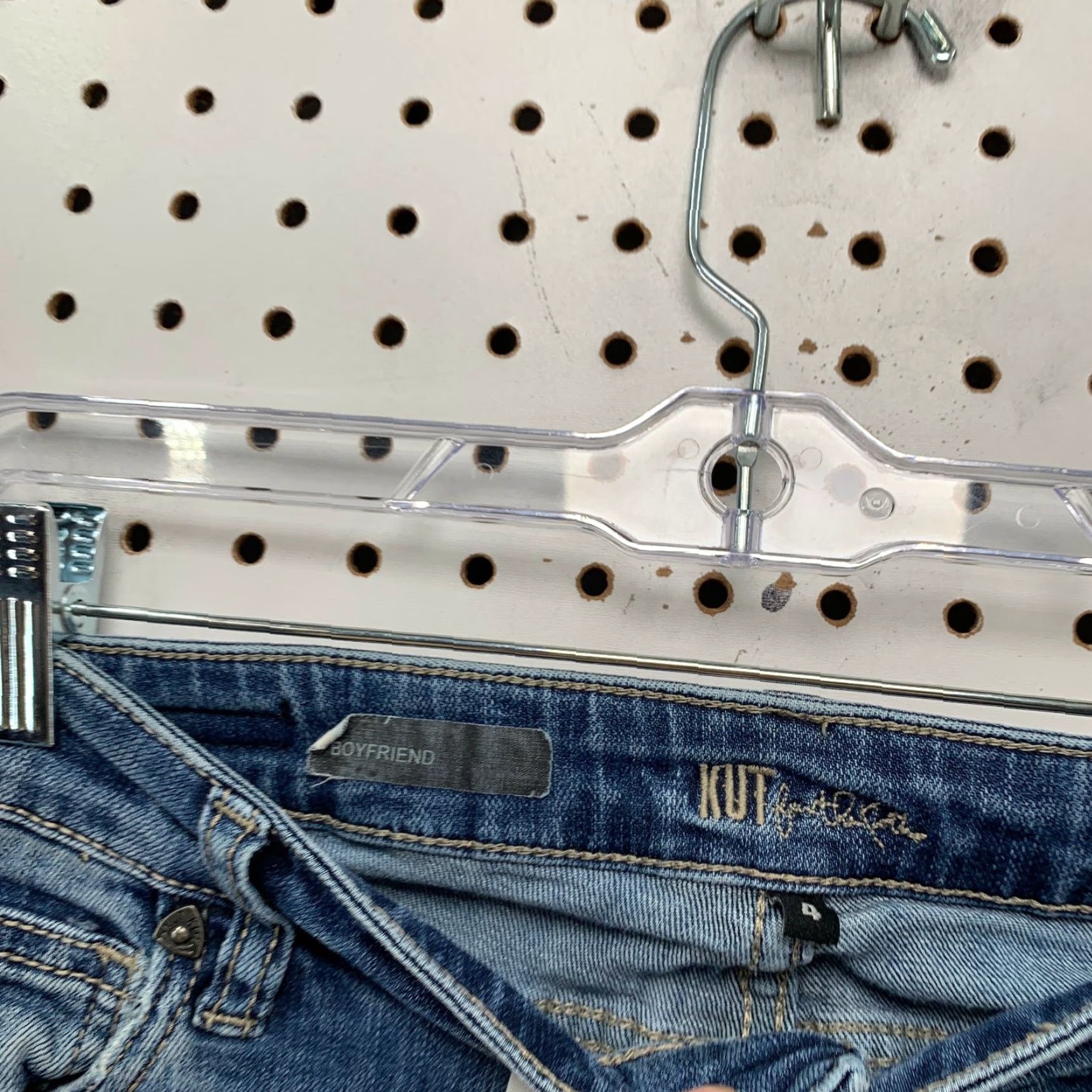 Vintage Kut Boyfriend Denim Jeans Womens Size 4 Blue 30x29 Distressed Size 27" / US 4 / IT 40 - 6 Thumbnail