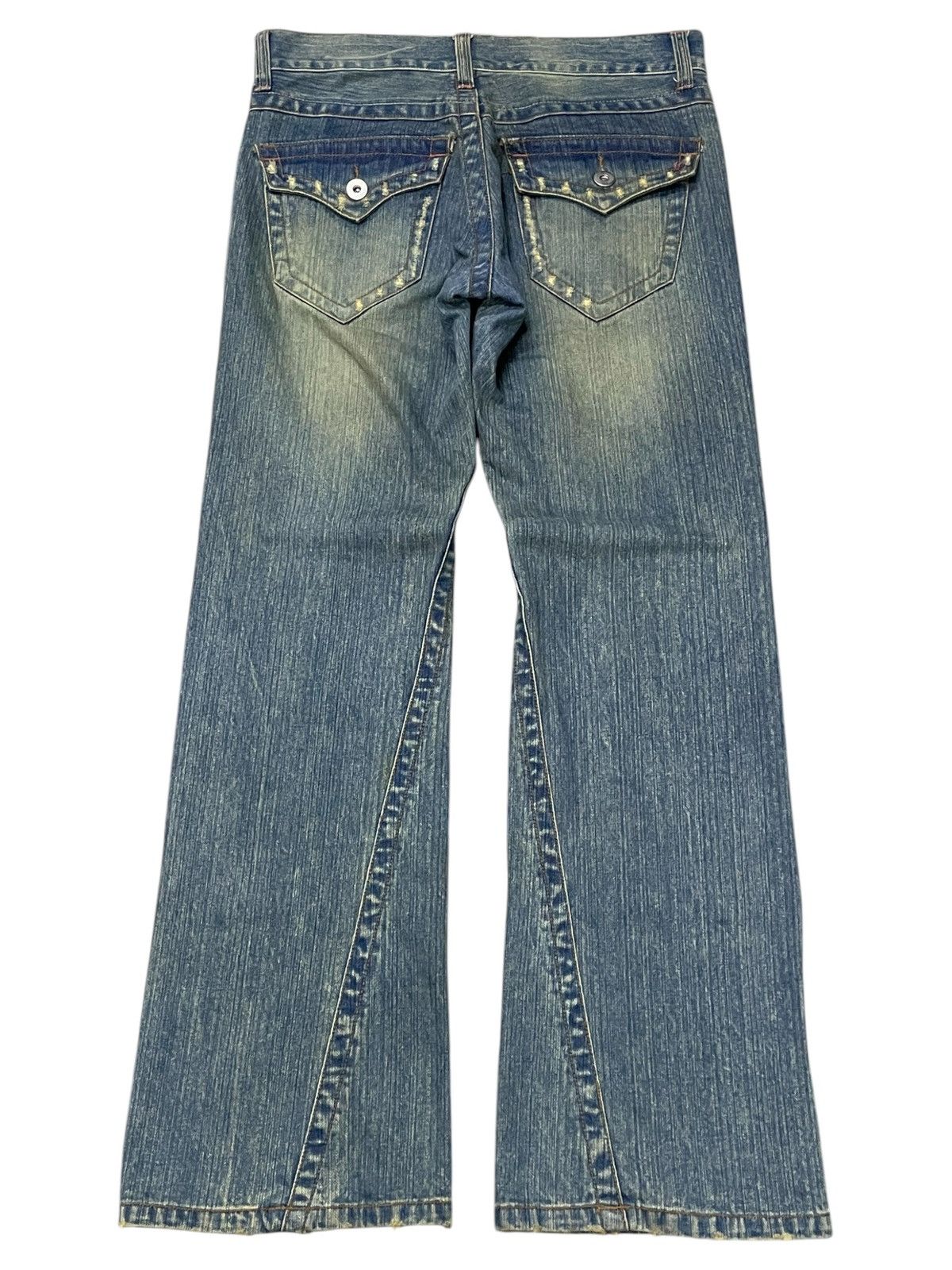 Hysteric Glamour Japanese Spiral Cut Flare Distressed Jeans Size US 32 / EU 48 - 2 Thumbnail