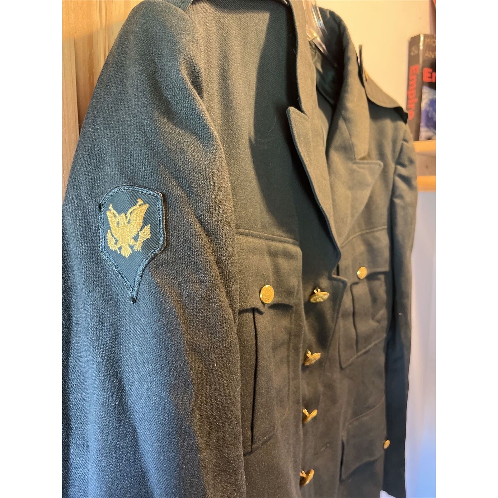Vintage US Army Class A 1956 Men 40L Olive Green Dress VTG Wool Coat Size US M / EU 48-50 / 2 - 2 Thumbnail