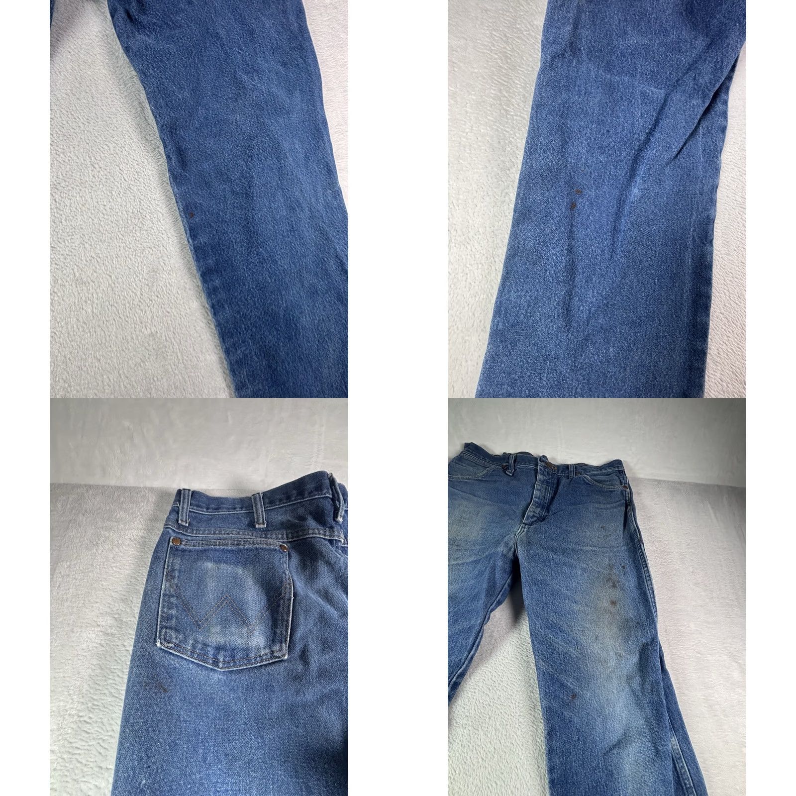 Wrangler VINTAGE Wrangler Jeans Cowboy Cut Regular Fit Boot Cut 936DEN 35x34 Denim Blue Cotton Jeans Mens Size US 35 - 8 Thumbnail