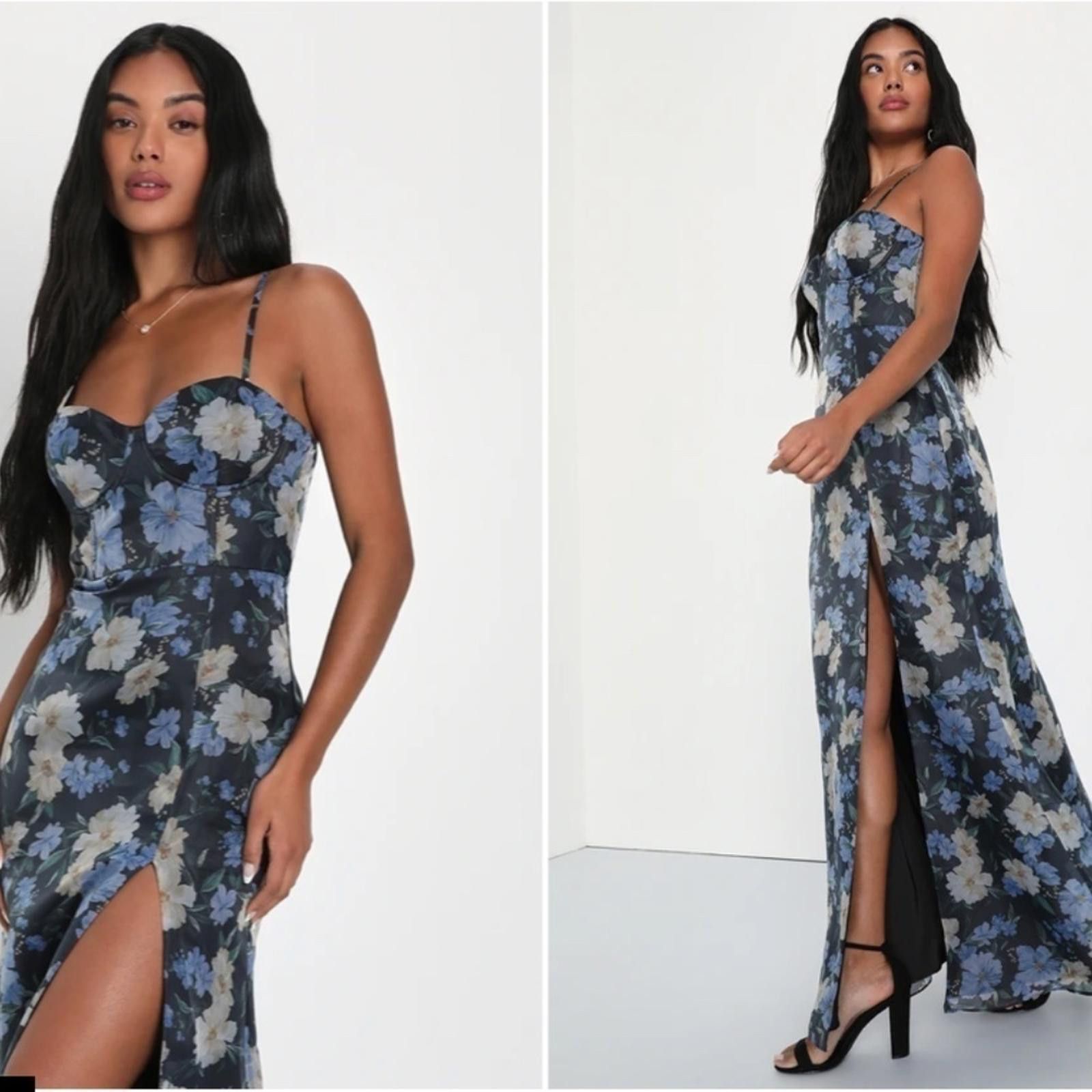 Lulus LULUS Bustier Sexy Floral Prom Wedding Chic Maxi Dress Size XS / US 0-2 / IT 36-38 - 1 Thumbnail