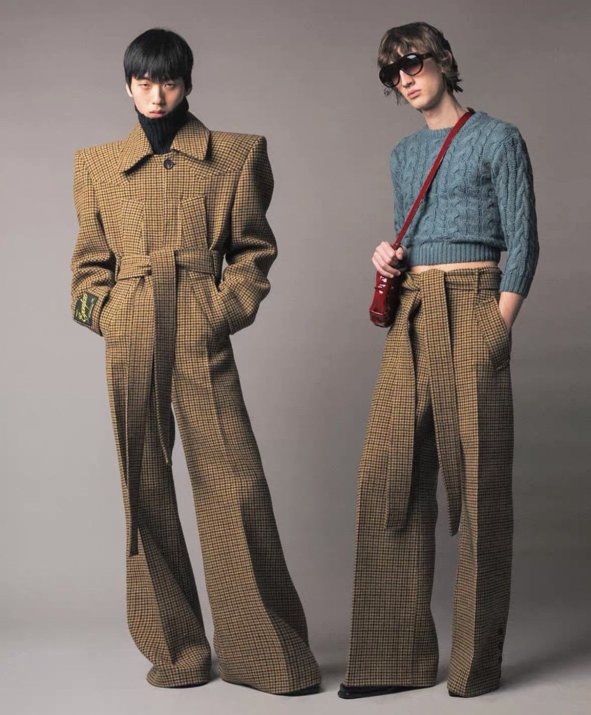Egon Lab Egonlab "Only Lovers Left Alive" Brown Plaid Trousers J29 Size US 36 / EU 52 - 6 Thumbnail