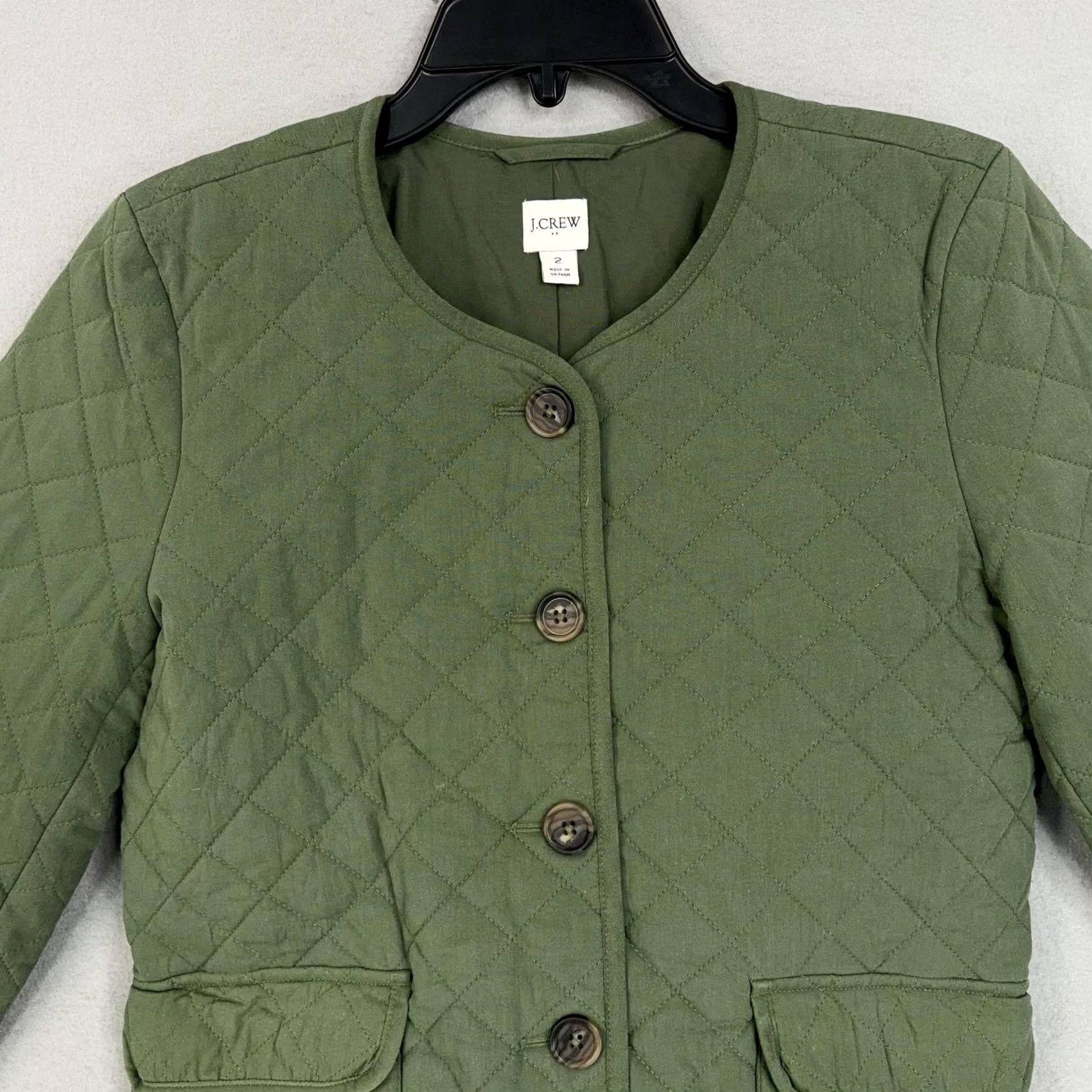 J.Crew J.Crew Quilted Denim Jacket Womens 2 Small Size with Button Closure & Pocket Size XS / US 0-2 / IT 36-38 - 2 Thumbnail