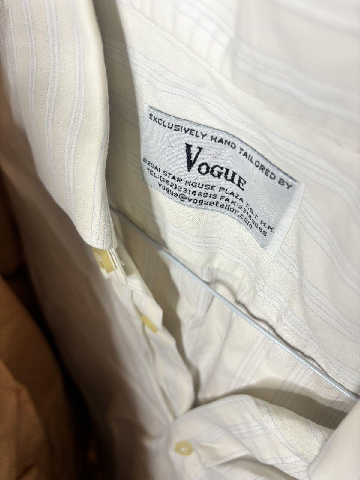 Vogue Vogue Men’s Blue Striped Shirt Size US M / EU 48-50 / 2 - 2 Thumbnail