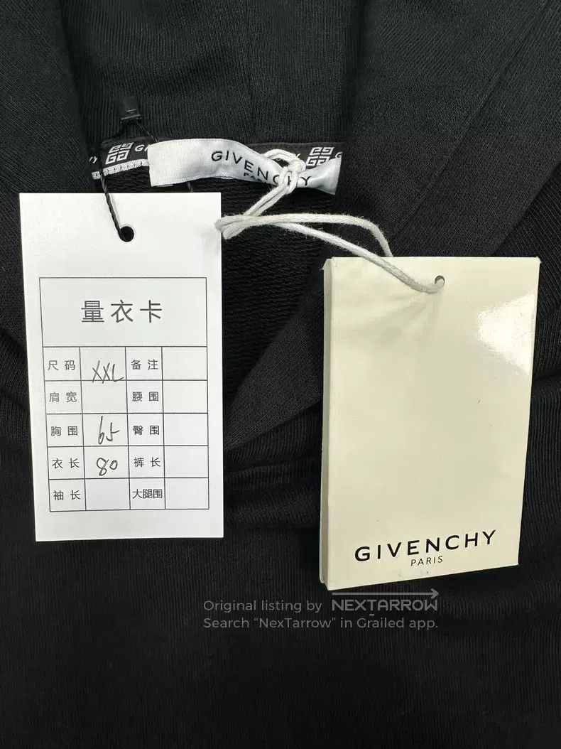 Givenchy Givenchy Destroyed Letter Hoodie Size US XXL / EU 58 / 5 - 2 Thumbnail