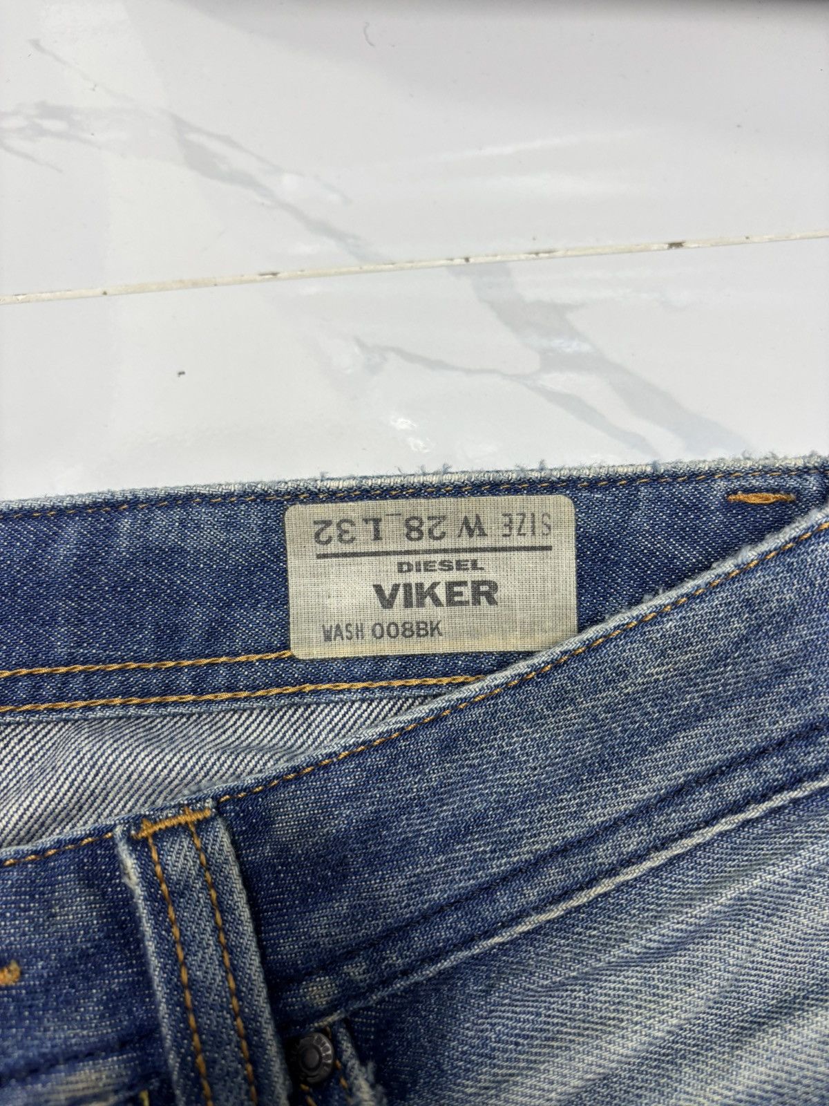 Diesel 🔥RARE DIESEL DENIM CUSTOM MADE AGEHA PAINT DISTRESS DENIM Size US 30 / EU 46 - 10 Thumbnail