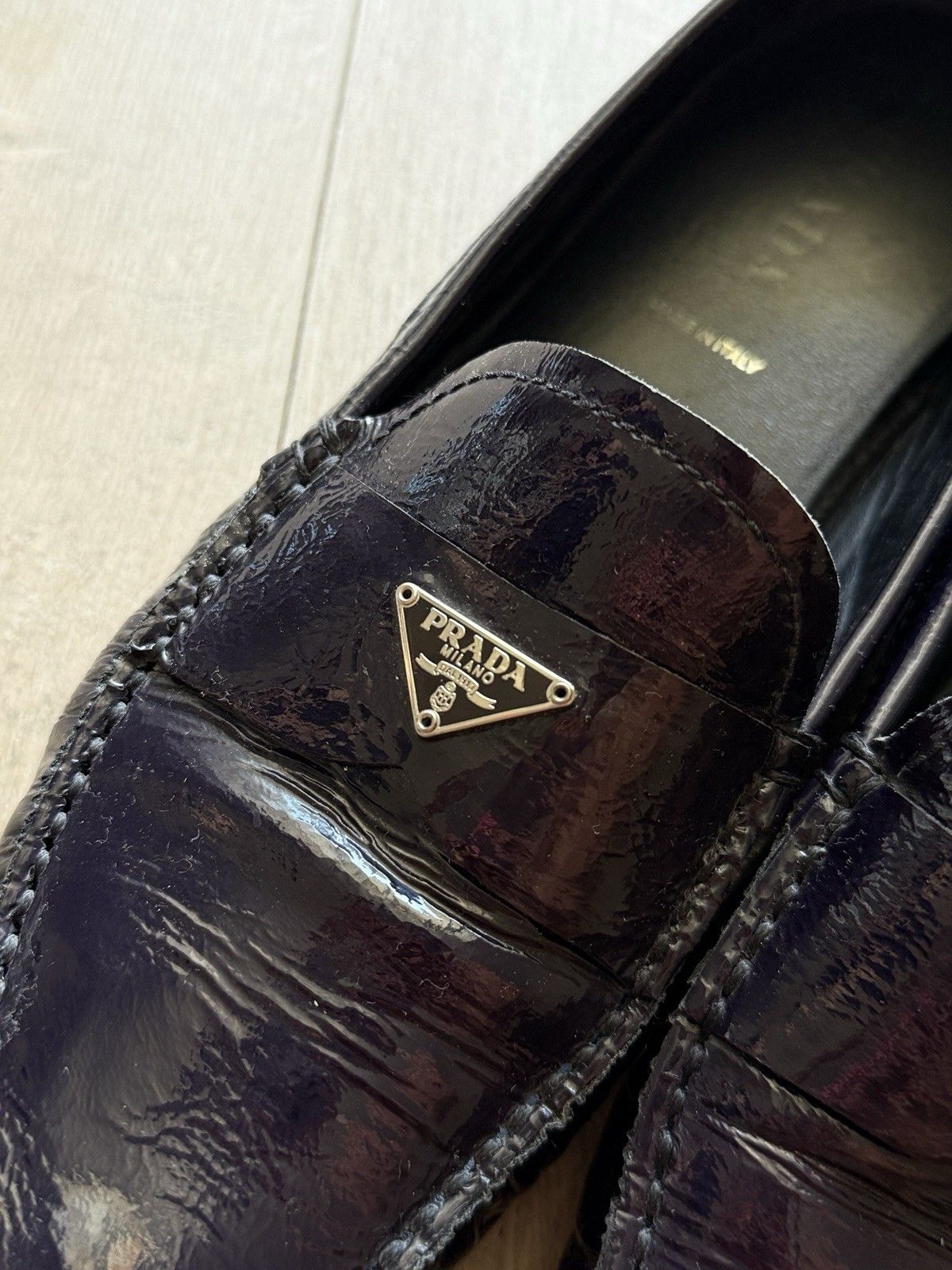 Prada Prada Vintage Purple Patent leather Flats Loafers Size US 10 / IT 40 - 2 Thumbnail