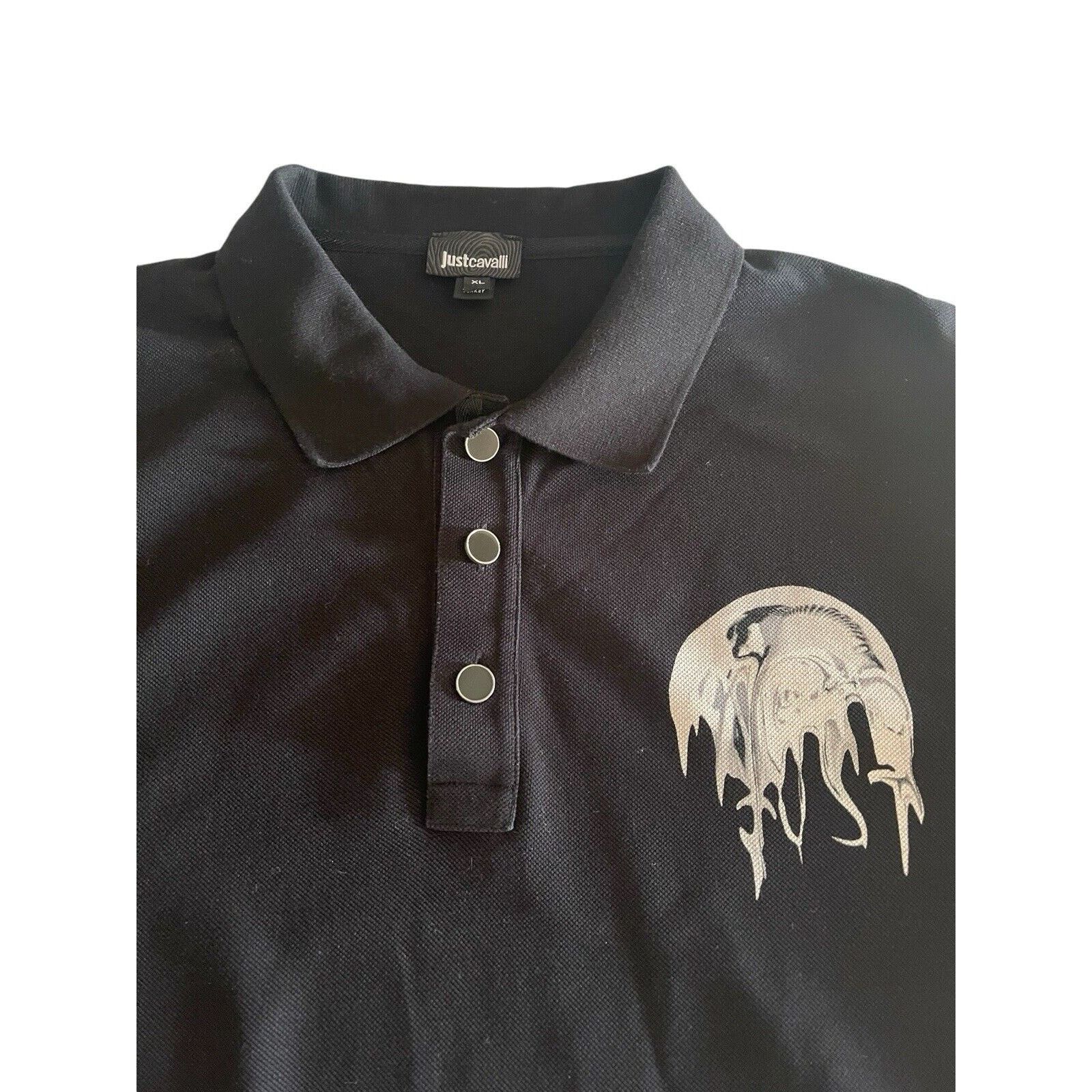 Just Cavalli Just Cavalli Men’s Polo Short Black Onyx Logo Size XL Size US XL / EU 56 / 4 - 3 Thumbnail