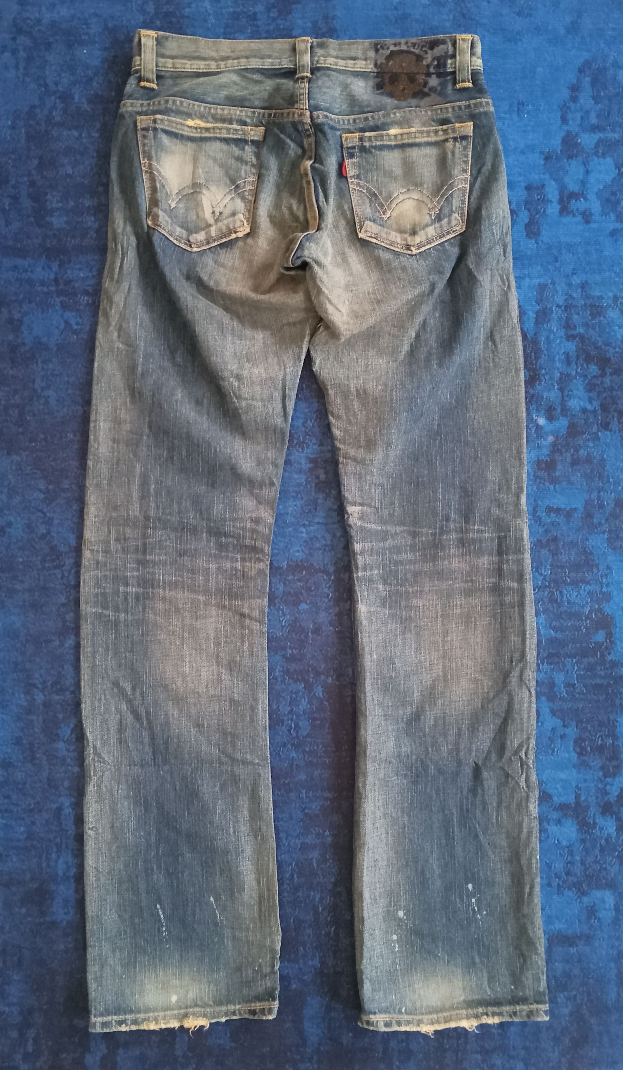 Edwin Edwin Studded and Skull Rare Design Distressed Jeans Size 30" / US 8 / IT 44 - 2 Thumbnail