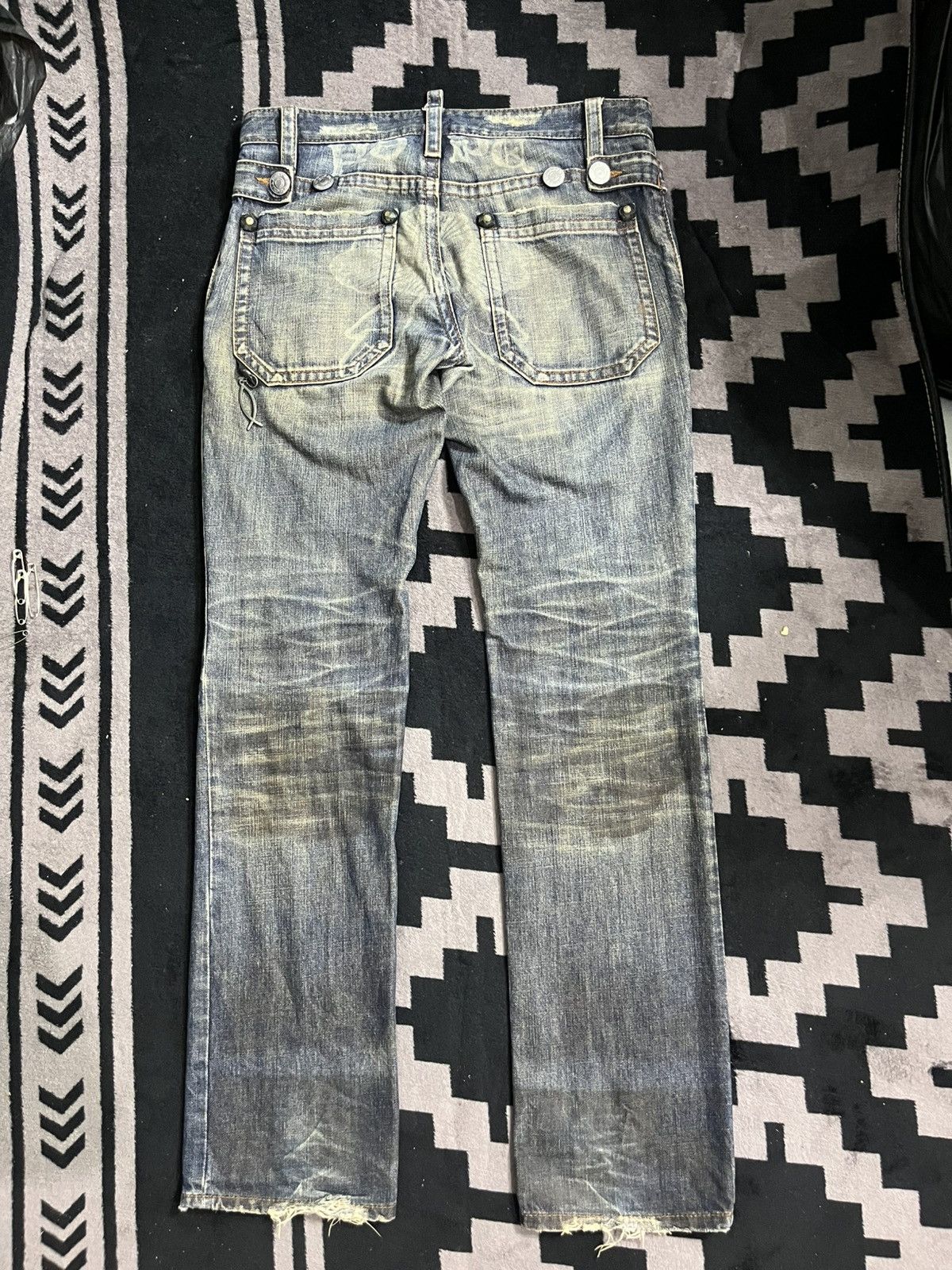 Dsquared2 FW05 dsquared2 buckle back HOPE mud wash distressed jeans Size US 31 - 3 Thumbnail