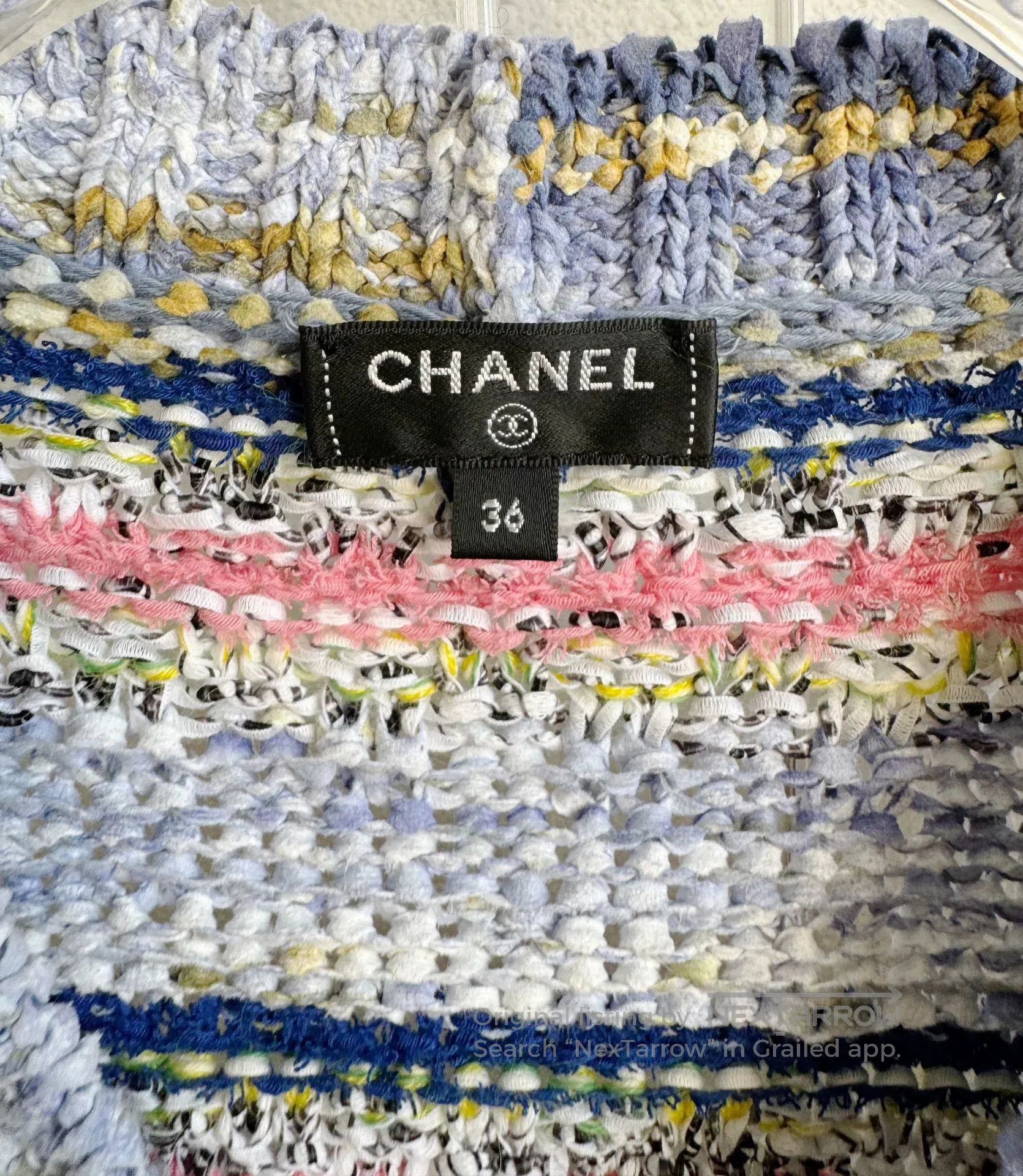 Chanel Chanel 21P Rainbow Stripe Knit Cardigan. Size XXS / US 00 / IT 34 - 5 Thumbnail