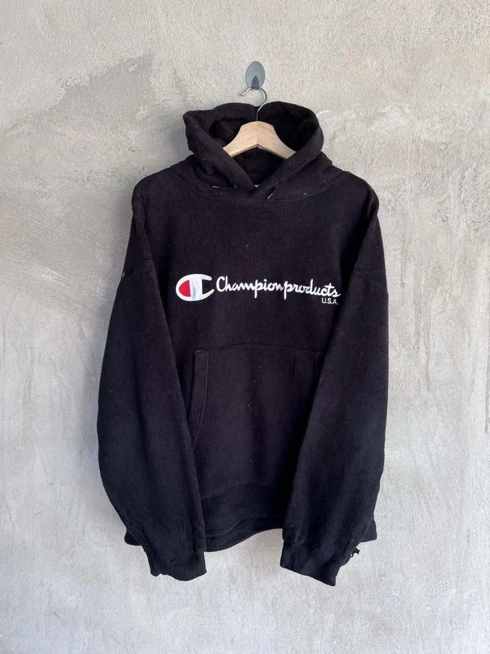 Champion × Vintage Vintage Champion Spellout Fleece Hoodies Size US L / EU 52-54 / 3 - 2 Thumbnail