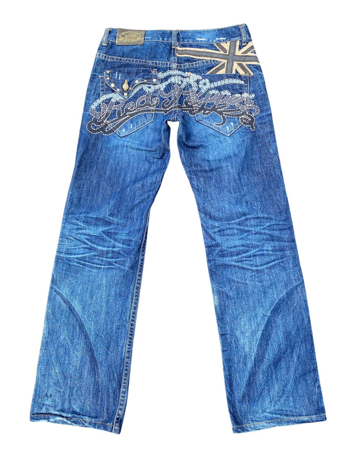 If Six Was Nine × Japanese Brand × Tornado Mart 1990s - Red Pepper Distressed Logo Design Denim Size US 32 / EU 48 - 1 Thumbnail