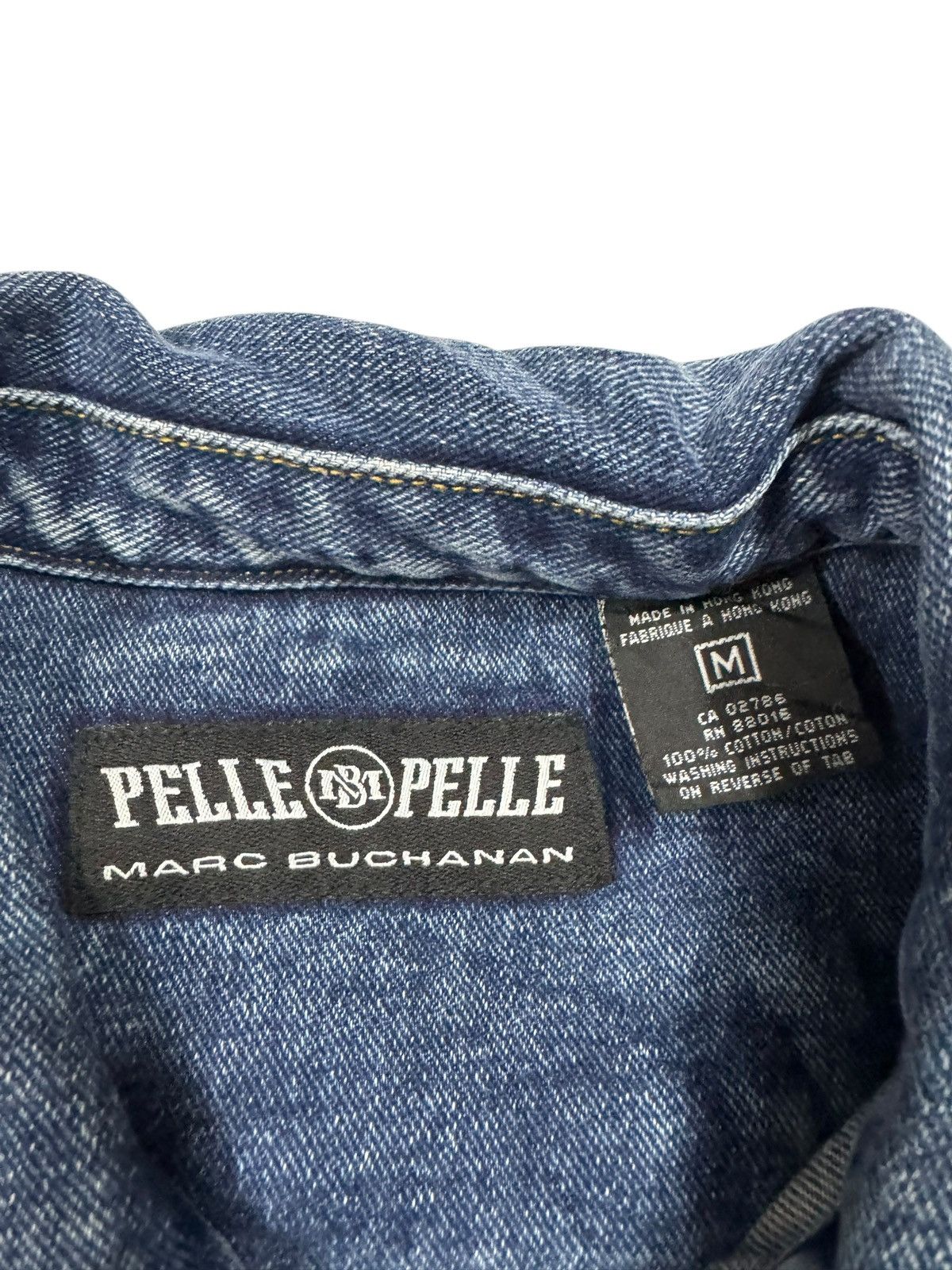 Marc Buchanan × Pelle Pelle × Vintage Vtg🔥90’s Marc Buchanan Pelle Pelle Trucker Denim Rap Style Size US M / EU 48-50 / 2 - 12 Thumbnail