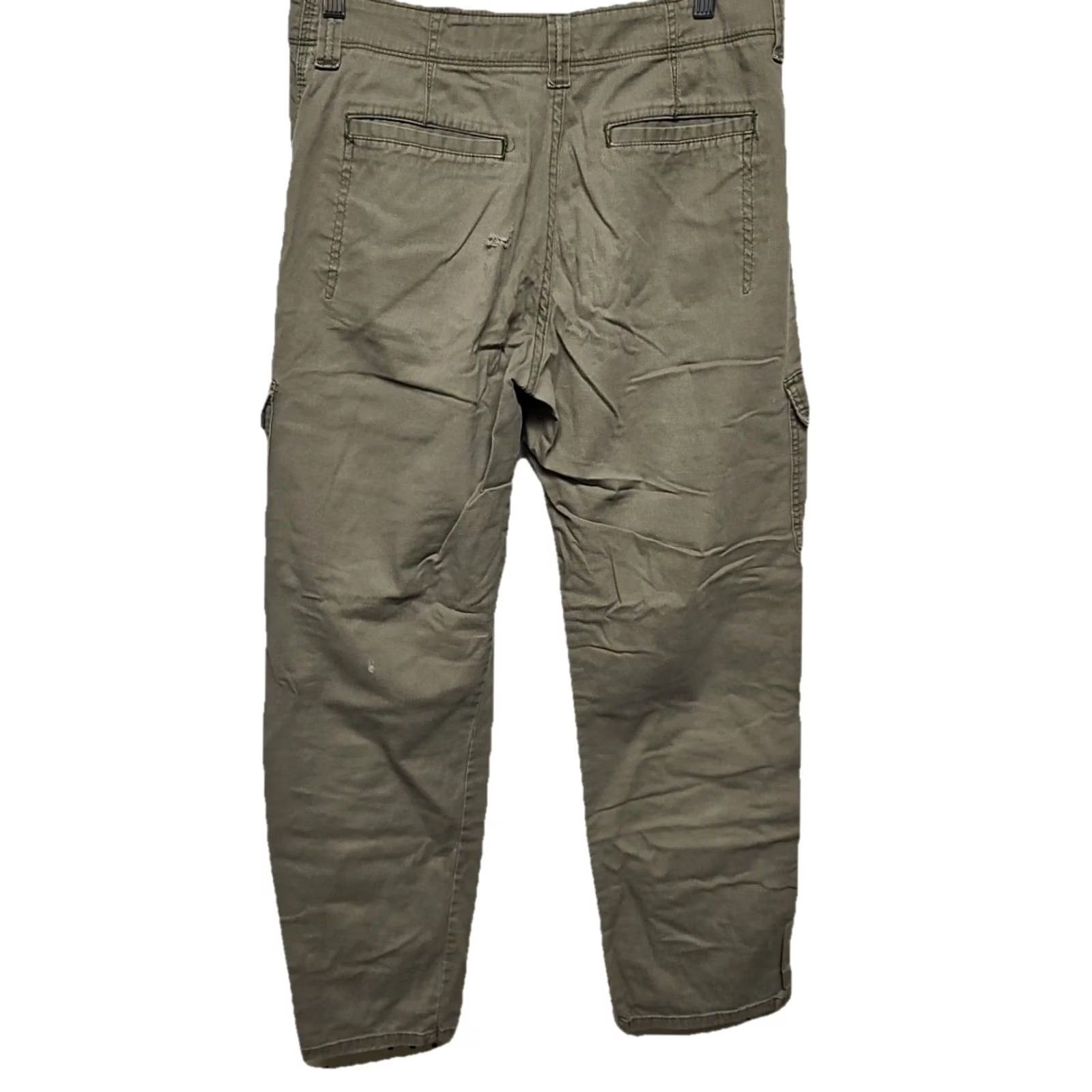 Wrangler Wrangler Relaxed Fit Cargo Pants Men 30x32 Beige Cotton Stretch Straight Leg Casual Utility Zip Button Front Size US 30 / EU 46 - 4 Thumbnail
