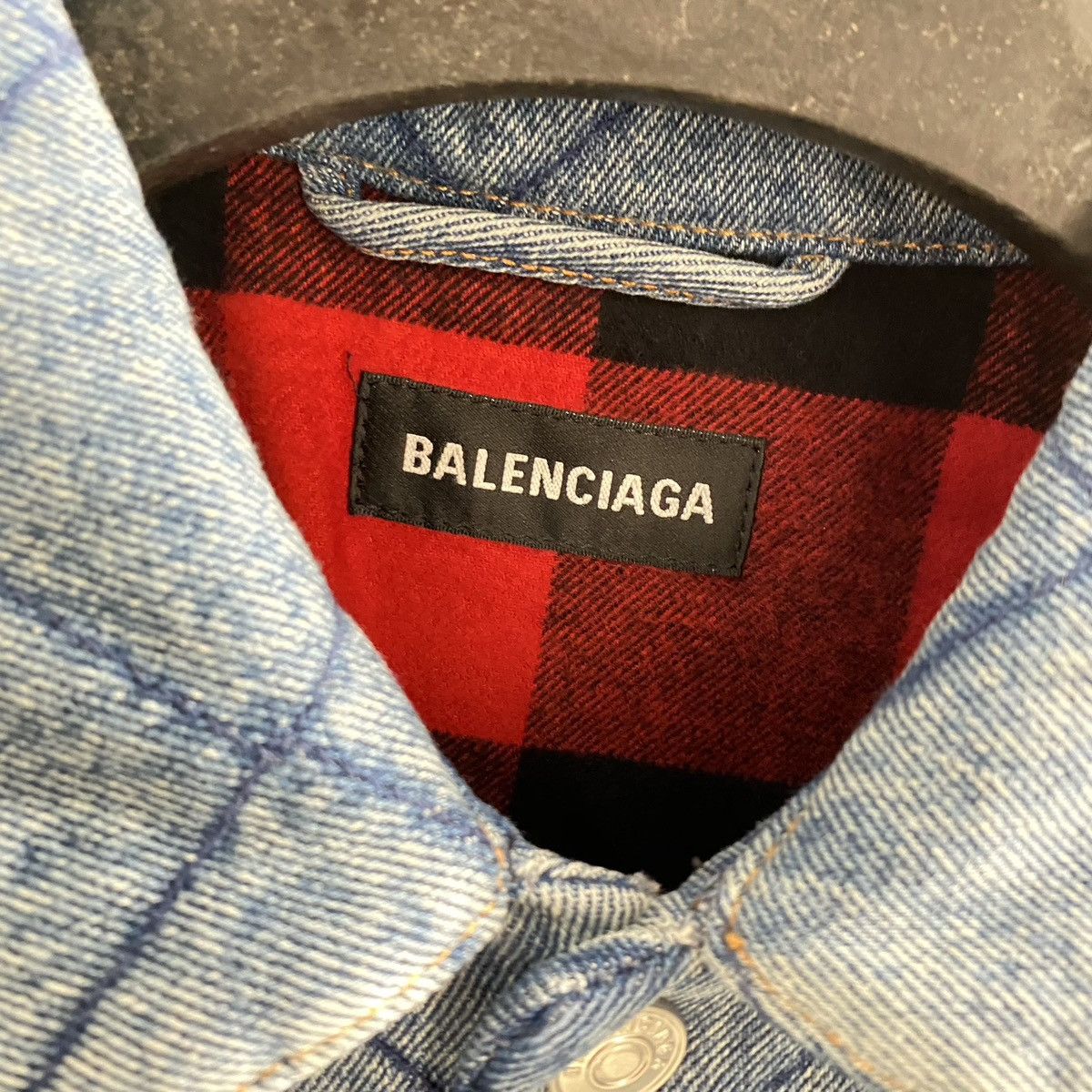 Balenciaga Balenciaga Oversized Quilted Denim Jacket Size US L / EU 52-54 / 3 - 6 Thumbnail