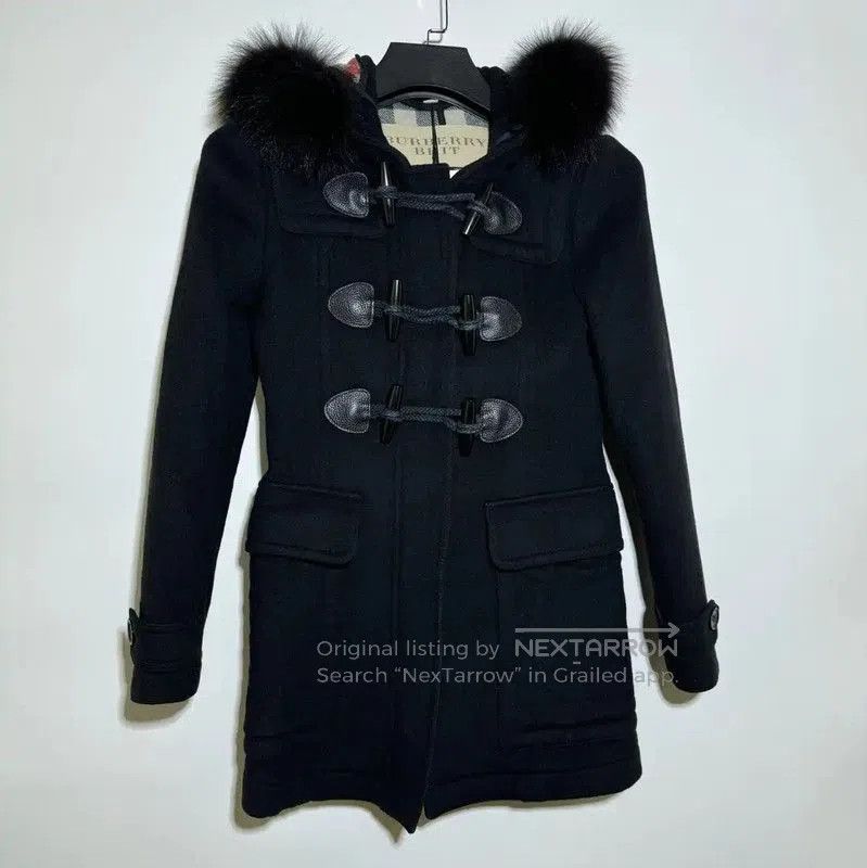 Burberry Women's Black Wool Winter Coat.