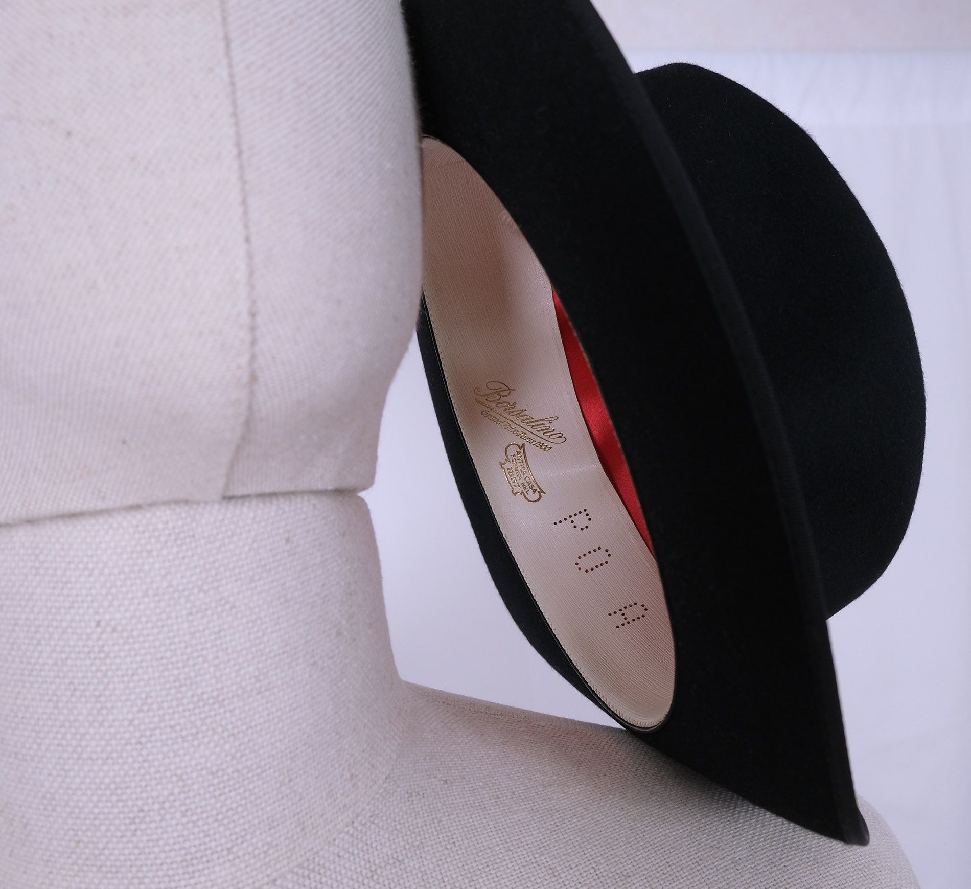 Borsalino Borsalino, black felt hat, size 57 EU, fedora, RRP 350e Size ONE SIZE - 4 Thumbnail