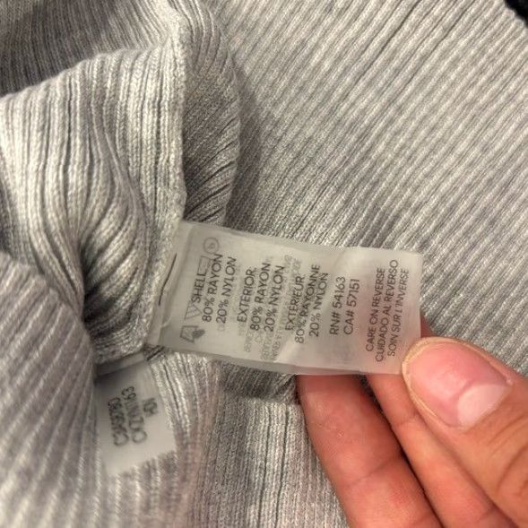 Calvin Klein Calvin Klein Ribbed Cutout Long Sleeve Top Sweatshirt Gray Women's XS NWT Size XS / US 0-2 / IT 36-38 - 5 Thumbnail