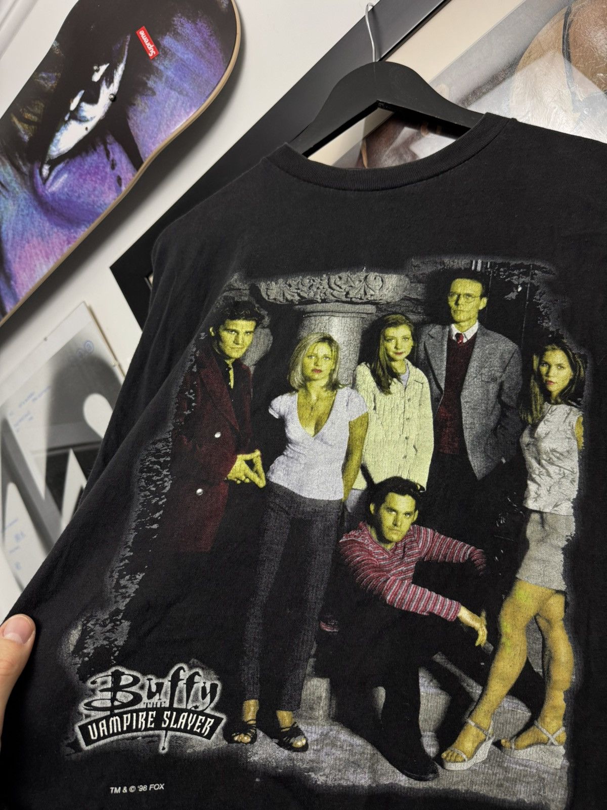 Vintage Vintage Blue Grape 1998 Buffy The Vampire Slayer T-Shirt Size US XL / EU 56 / 4 - 2 Thumbnail