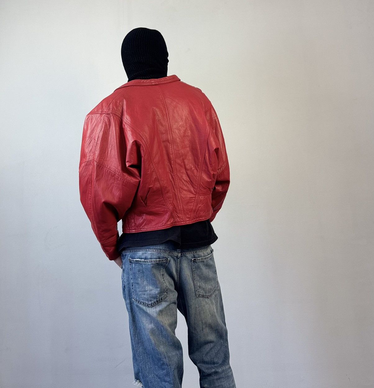 Vintage RED LEATHER JACKET RARE STREETWEAR Size US S / EU 44-46 / 1 - 4 Thumbnail