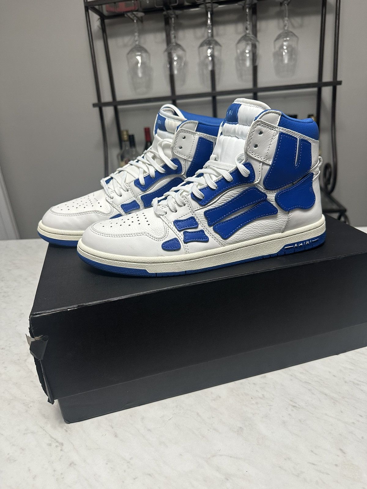 White/ Blue Amiri skeleton