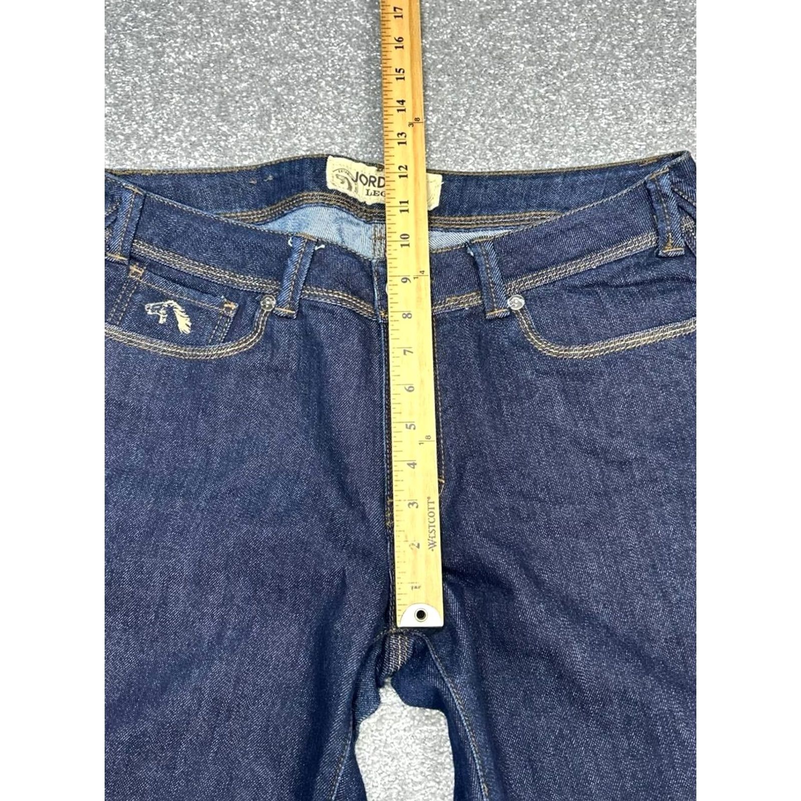 Jordache Jordache Legacy Morgan Slim Straight Jeans Women 32 Blue Denim Embellished 34x33 Size 24" / US 00 / IT 34 - 7 Thumbnail