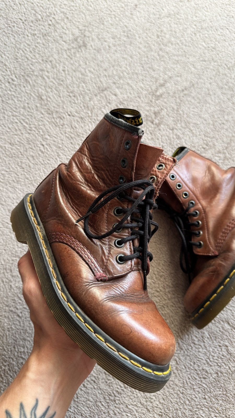 Dr. Martens Dr. Martens Rare vintage leather boots 1460 Punk Grunge Size US 7 / IT 37 - 2 Thumbnail