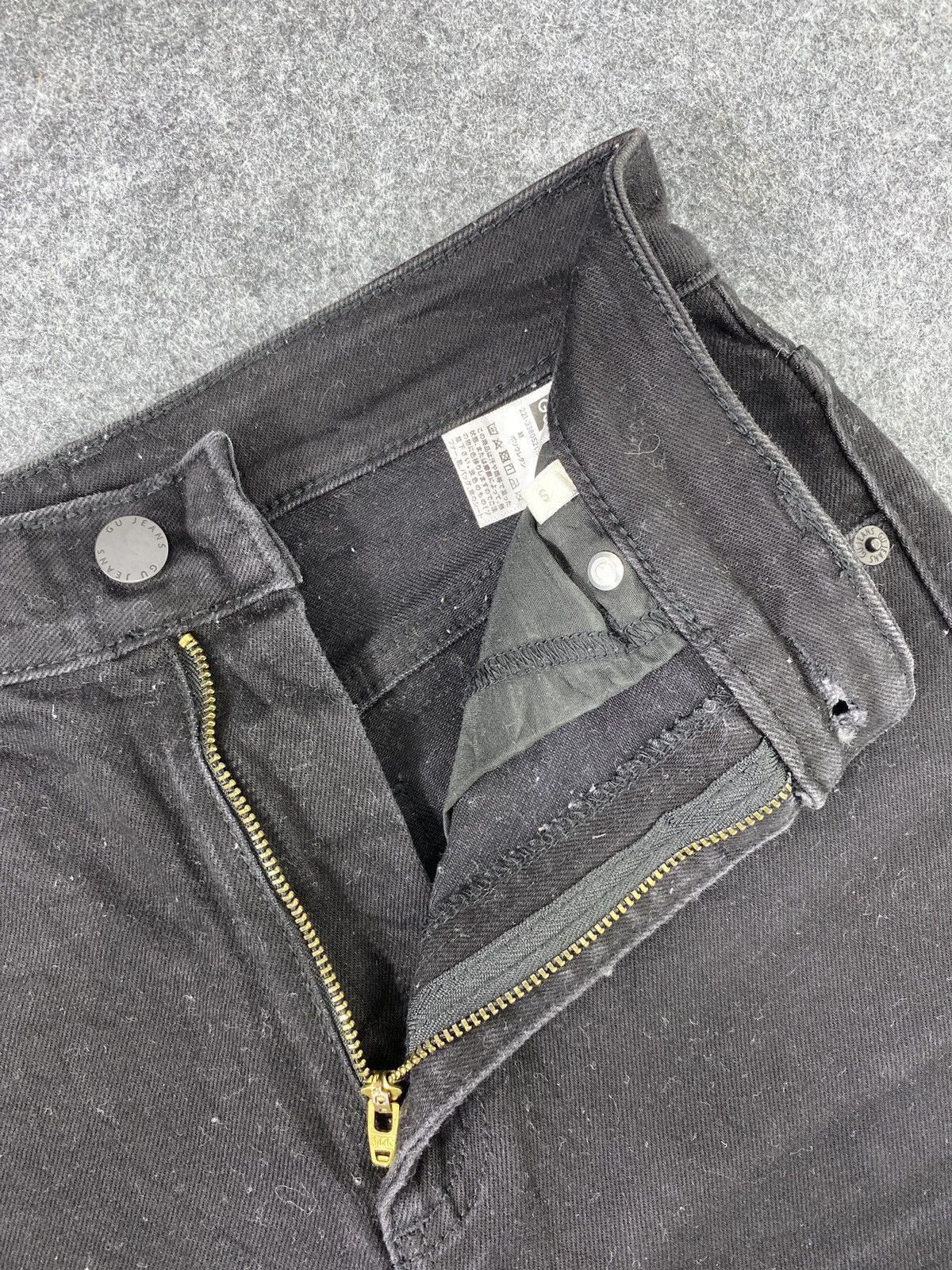 Japanese Brand Gu Flare Black Jeans - J1008 Size 25" / US 0 / IT 36 - 7 Thumbnail