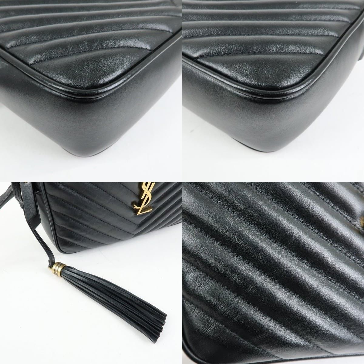 Saint Laurent Paris Saint Laurent Lou Quilted Calfskin Camera Bag Black Size ONE SIZE - 5 Thumbnail