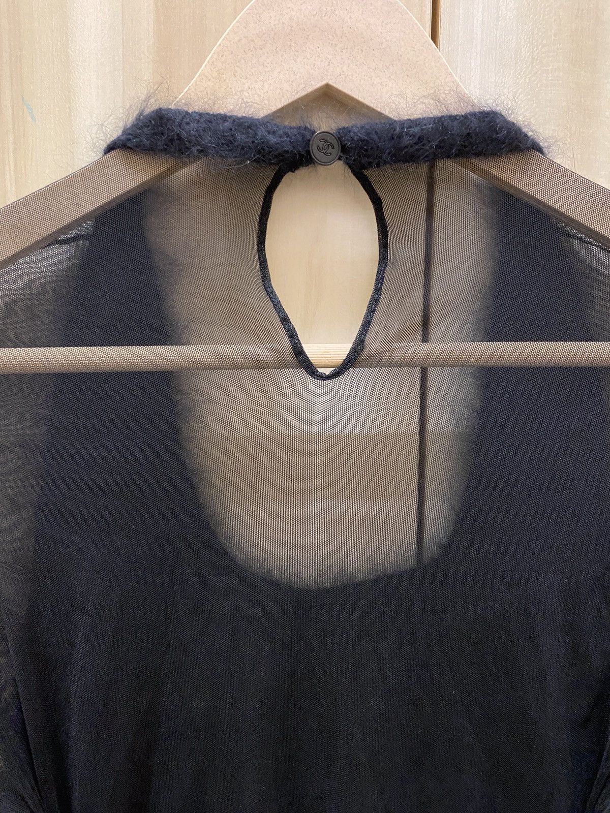 Chanel Chanel Black Angora Transparent Sleeve Tops Size S / US 4 / IT 40 - 9 Thumbnail