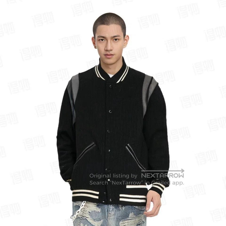 Yves Saint Laurent black wool blend long sleeve jacket. Size US L / EU 52-54 / 3 - 8 Thumbnail