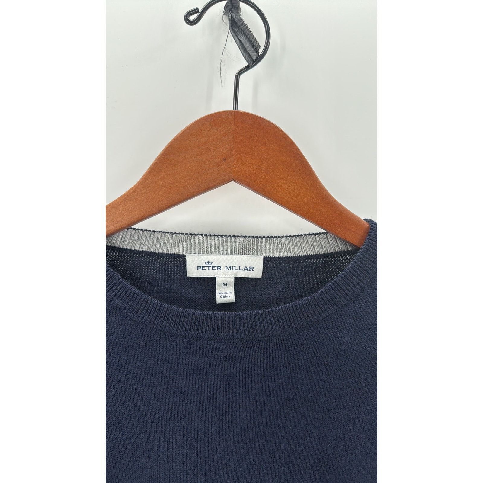 Peter Millar Peter Millar Mens Crown Wool Silk Crewneck navy blue sweater Size US M / EU 48-50 / 2 - 3 Thumbnail