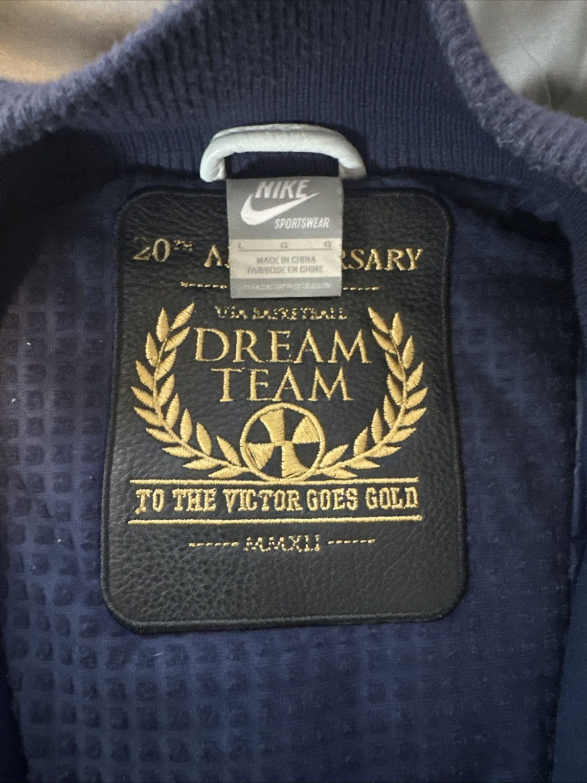 Nike Rare Nike Destroyer Varsity Jacket 1992 Dream Team Sample Size US L / EU 52-54 / 3 - 8 Thumbnail