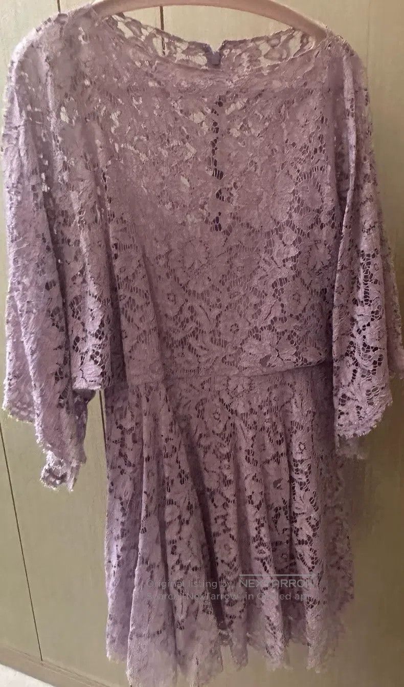 Valentino Valentino Purple lace dress Size S / US 4 / IT 40 - 1 Thumbnail