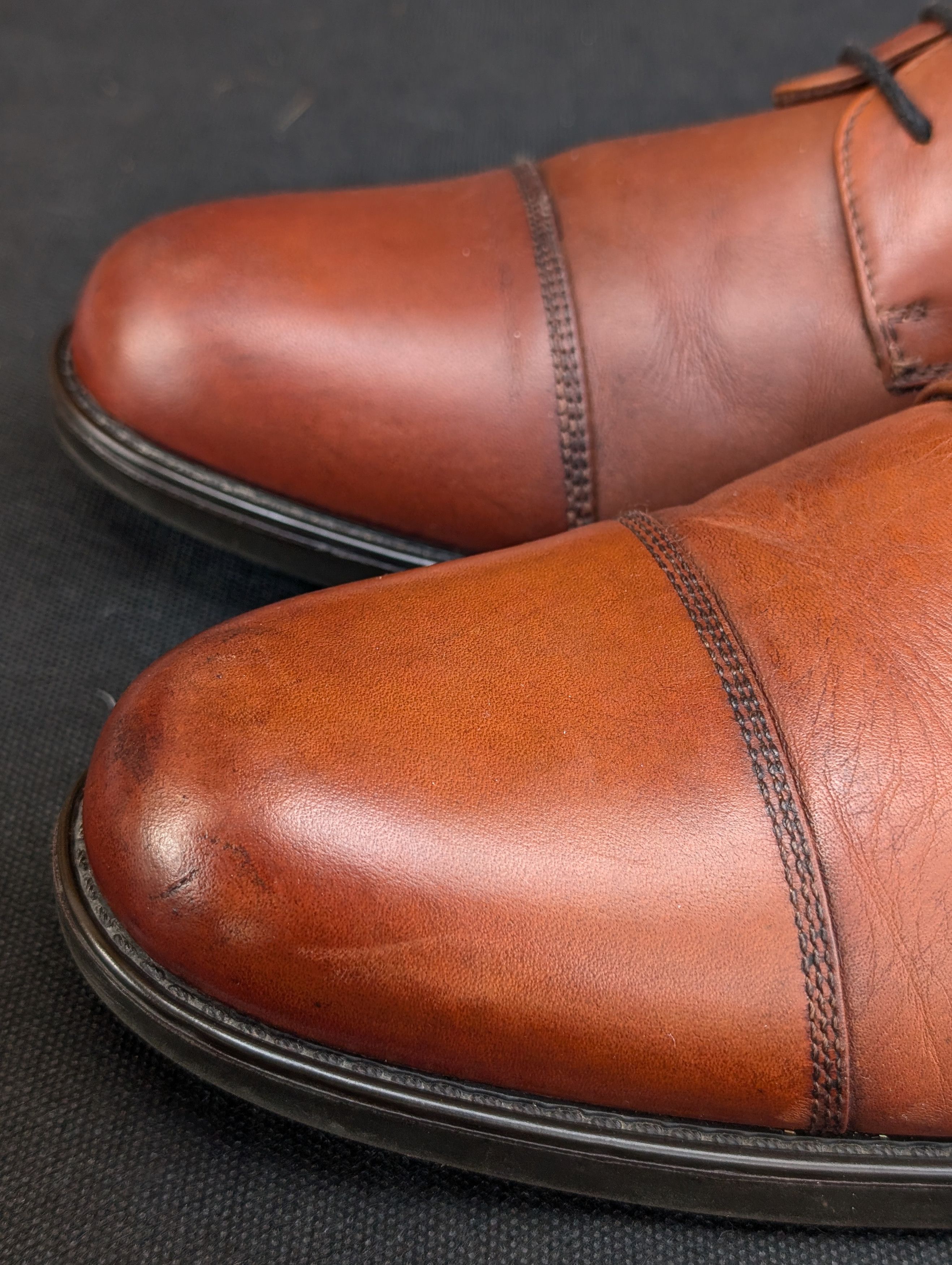 Florsheim Midtown Cap Toe Oxford Cognac Brown Size US 10.5 / EU 43-44 - 4 Thumbnail