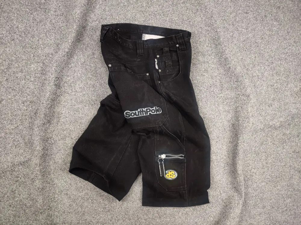Southpole Vintage Southpole baggy Black denim Shorts Y2k Style Rap Size US 34 / EU 50 - 1 Thumbnail