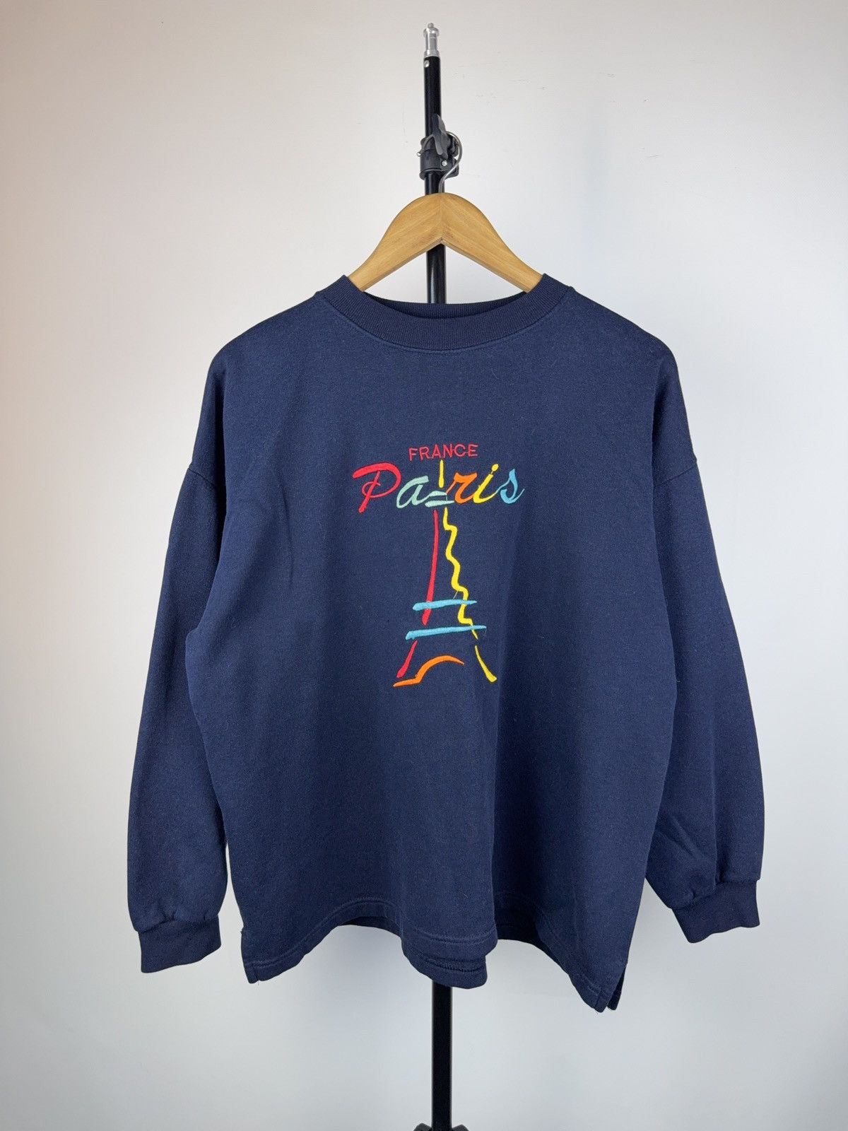 Vintage Vintage 90s Retro Y2K Logo Paris France Sweatshirt Size US M / EU 48-50 / 2 - 1 Thumbnail