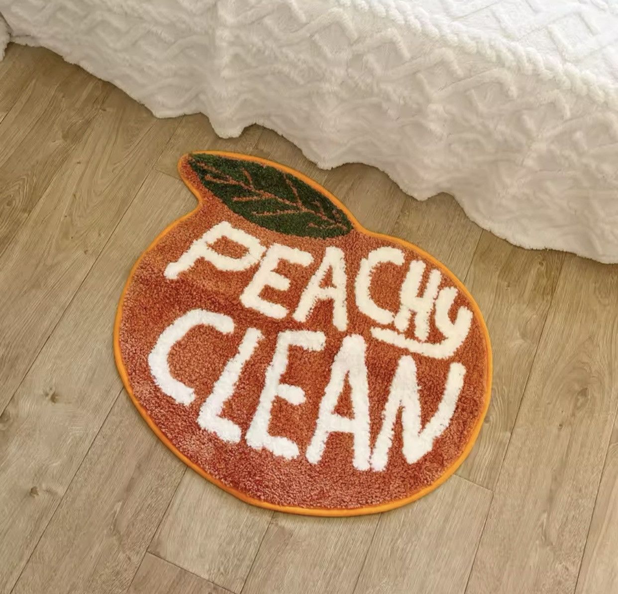 Japanese Brand Peach Tufted Rug Kawaii Carpet Size ONE SIZE - 4 Thumbnail