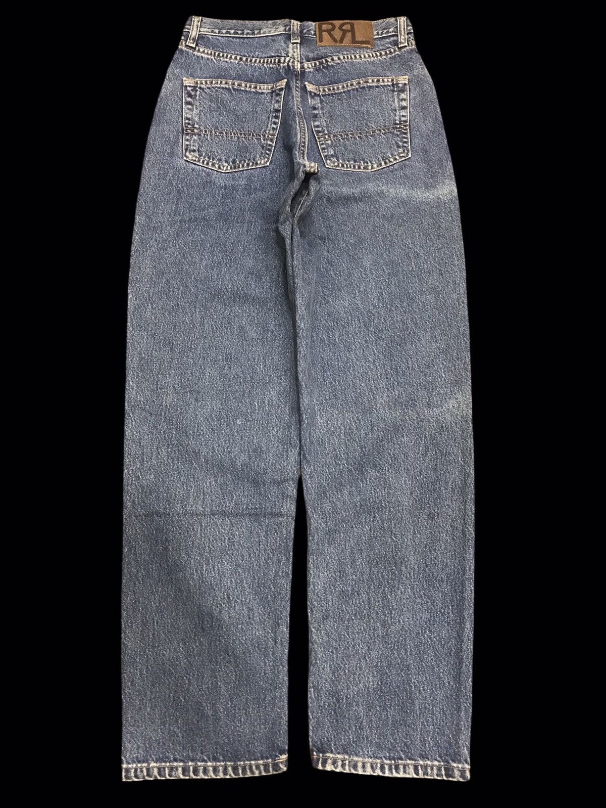 RRL Ralph Lauren 🔥RRL BLUE WASH MID RISE SLIM DENIM F116 Size US 27 - 2 Thumbnail